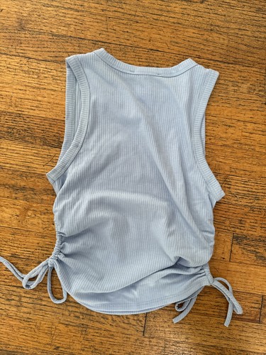 Pacsun Women’s Sleeveless Top Side Ruched Size Small New Blue - Picture 4 of 5