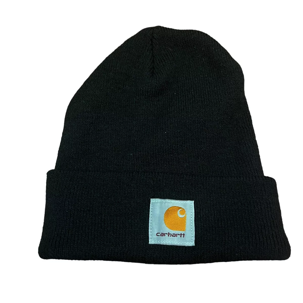 Carhartt Black Beanie Toboggan Hat OSFM Company Logo eBay
