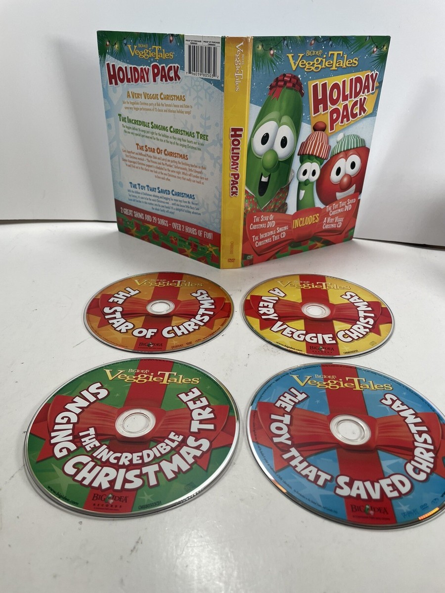 VeggieTales - Holiday Gift Pack (DVD, 2007, 4-Disc Set) Fast