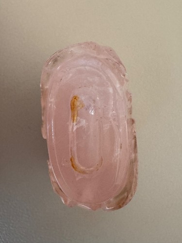 Antique Chinese Hand Carved Rose Quartz Snuff Bottle - Picture 3 of 6