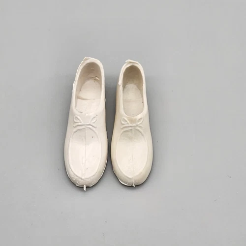 VINTAGE KEN WHITE SHOES SQUISHY RUBBER HONG KONG MATTEL BARBIE DOLL ACCESSORY