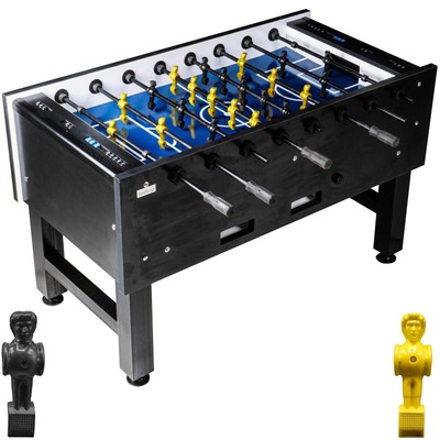 Fußball Tischkicker Turnier Fireball blaues Spielfeld Figuren Schwarz Gelb 95kg
