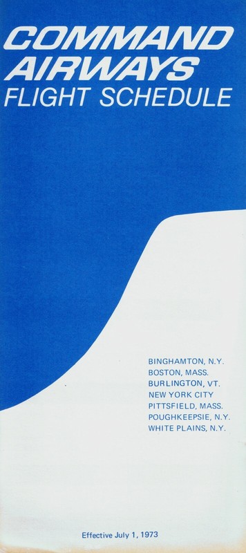Command Airways Timetable  July 1, 1973 =