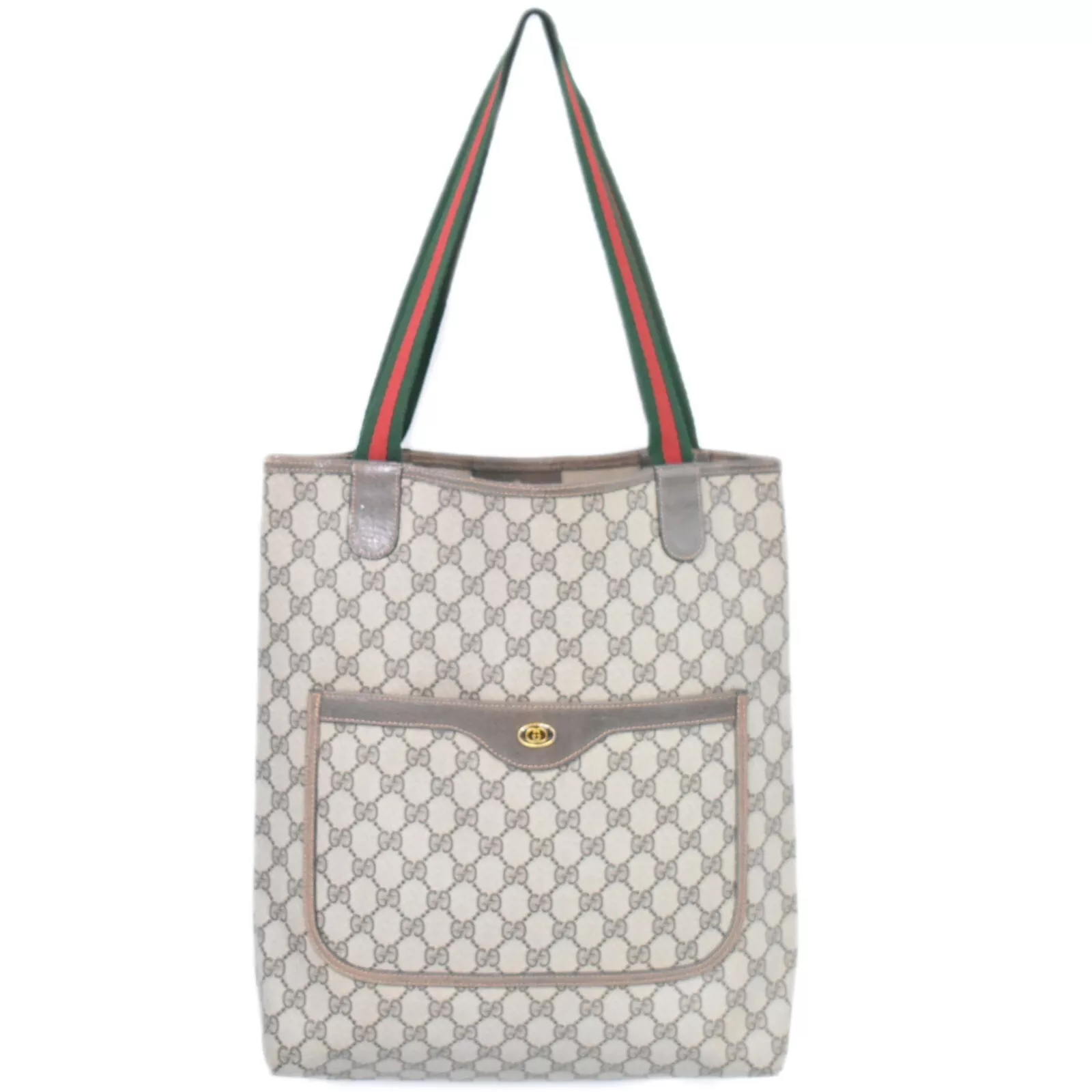 Sac fourre tout bandoulière toile beige GUCCI Sherry GG Supreme