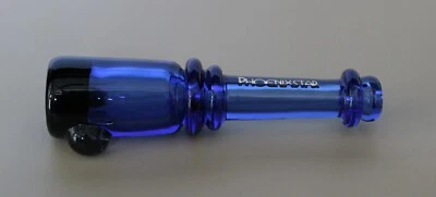 HIPPIE MOMMA 4" FROSTED SKY BLUE CANNON Glass Tobacco Smoking Glass Pipe CANNON Glass Pipe