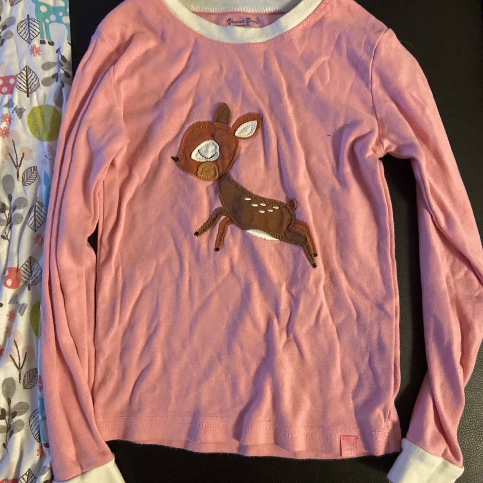 Vaenait Bebé Rosa Blanco Ciervo Bosque 2 piezas Parte Superior Inferior PJ NIÑAS 6 7 XL Niños Dormir Foto 2 de 4