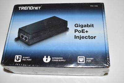 TRENDnet Gigabit PoE+ Injector TPE-115GI / A - New (TTA93)