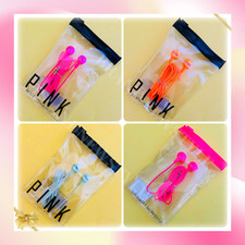 Victoria's Secret PINK Earphones Earbuds Wired 4 Ft Cord U Pick 1 color NEW
