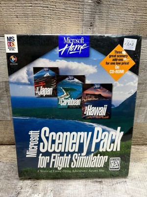 Microsoft Scenery pack for Flight Simulator 3 packs! PC CD ROM NEW SEALED!