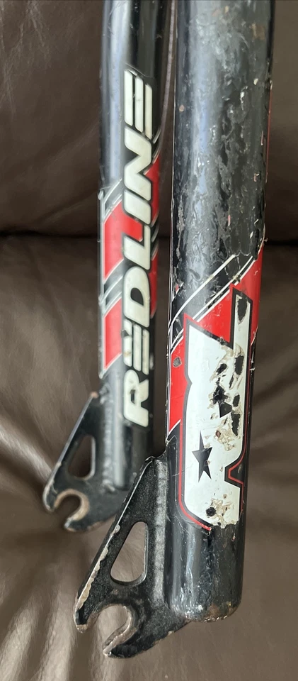 Redline Fork 1 1/8 Threadless Old School BMX Forks RL Black CRMO 4130 - Used - Image 3 of 4