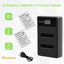 2x1800mAh EN-EL5 Akku+Ladegerät für Nikon Coolpix P5100 P520 P530 P500 P510 P100