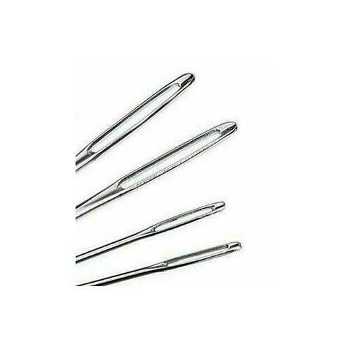 Set Of 4PCS Thick Big Eye Sewing Self-Threading Needles Embroidery Hand Sewing - Bild 3 von 3