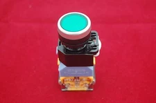 1PC 22MM Green Maintained Latching LED Illuminated push button Plastic 110V