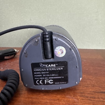 ioncare air purifier cigarette lighter plug in automobile