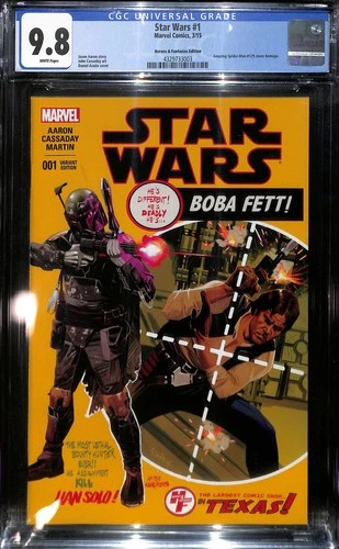 Star Wars #1 CGC 9.8, 3/15, Amazing Spider Man #129 Cover Homage
