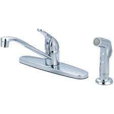 Elite Single Handle Kitchen Faucet with Spray and Flex Polished chrome