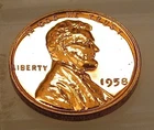 1958  Proof  Lincoln Wheat Cent EYE CANDY Blazing Red Beauty #611 ~ 9