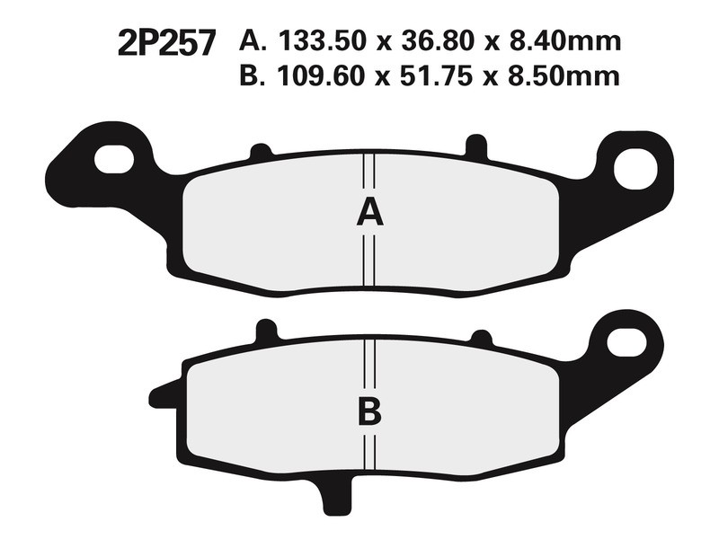 Plaquettes de frein NISSIN semi-métallique endurance thermique pour moto de route