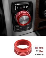 Aluminum Gear Shift Switch Knob Cover for 2013-2017 Dodge RAM Gear Selector Red