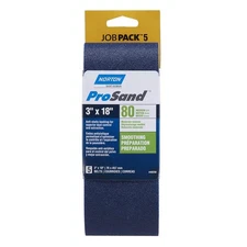 Norton 07660749258 Zirconia Alumina 80-Grit Medium Sanding Belt 18 L x 3 W in.