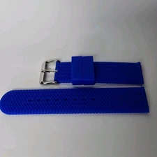 Lucien Piccard Watch Strap Band Blue Silicone 20mm