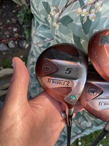 3 X Taylormade Ti Bubble2 woods 1-3-5 Ti Bubble Shafts TM Grips Milton Keynes - Picture 18 of 24