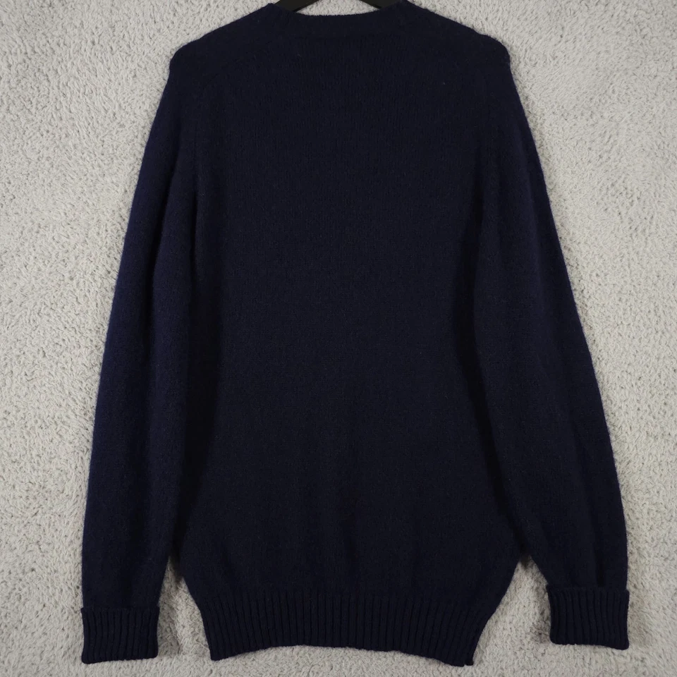 Vintage 60s 70s Pendleton Sweater Mens Large Blue Shetland Virgin Wool Pullover - Image 2 of 4