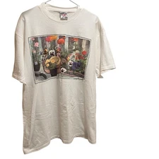 Vintage 90s Floral Garden T Shirt Size XL Judy Buswell Art Single Stitch Graphic