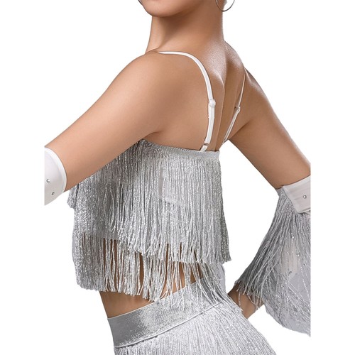 Women Camisole Jazz Tank Shirt Festival Costume Rehearsal Top Belly Sequin Club - Bild 61 von 112