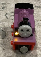 Thomas Wooden Railway Roll N' Whistle Rosie Train With Light and Sound EUC