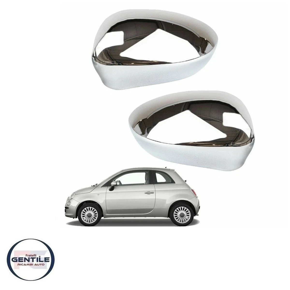 Coques De Rétroviseur ConBlom Pour Fiat 500 2007-2023 - Blanc