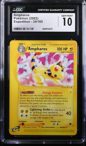 Pokemon Ampharos Expedition 34/165 CGC 10 Gem Mint