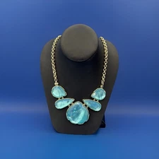 Kendra Scott Kenzie Statement Necklace Aqua Illusion 14 kt Gold plated