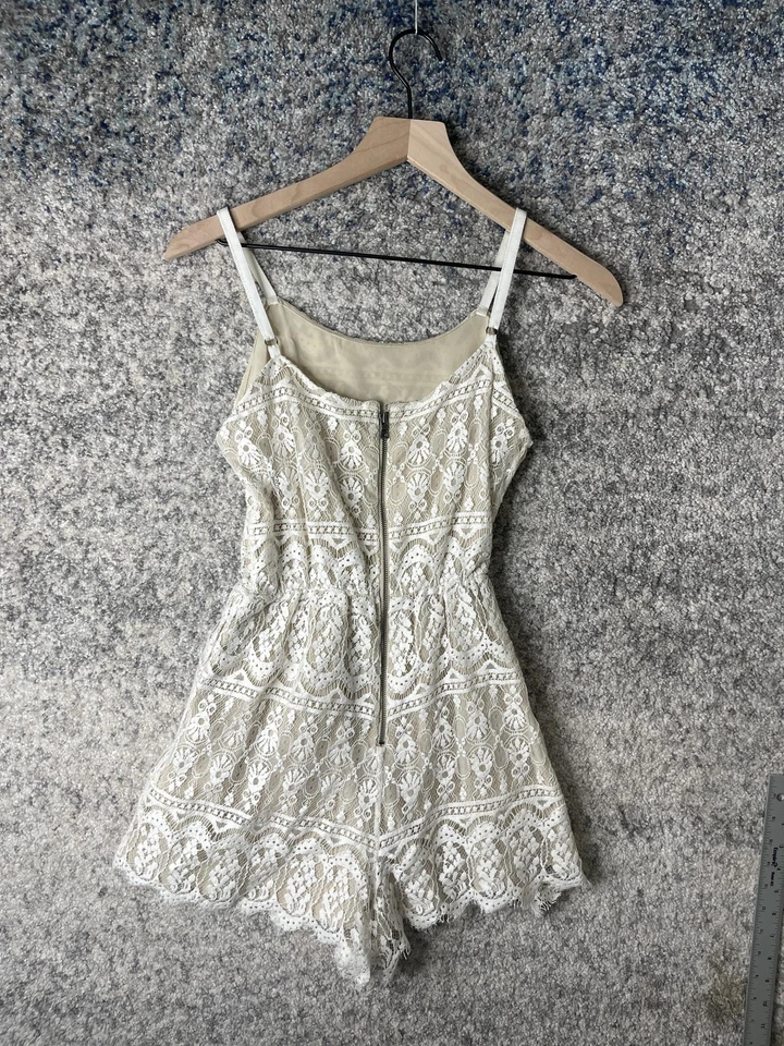 Mameluco Alice + Olivia para mujer 2 capas de encaje sin mangas forrado elegante cremallera trasera Foto 4 de 4