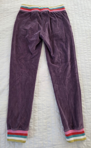 Used Girls Size 11 Mini Boden Purple Velvet Pants - Picture 12 of 15