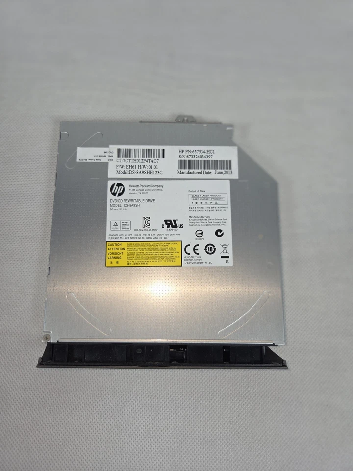 HP DS-8A9SH DVD-RW Writer 8X SATA Slim 12.7mm Laptop Drive P/N 657534-HC1 - Image 2 of 3