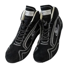 Zamp Racing Shoes RS00100313; ZR-30 Mid-Top Black, 13, SFI 3.3/5, Suede