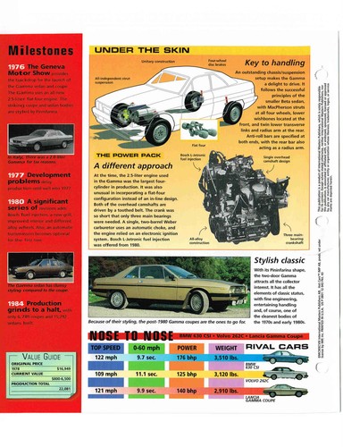 LANCIA GAMMA IMP Brochure: 1978,1979,1980,......... - Picture 3 of 4