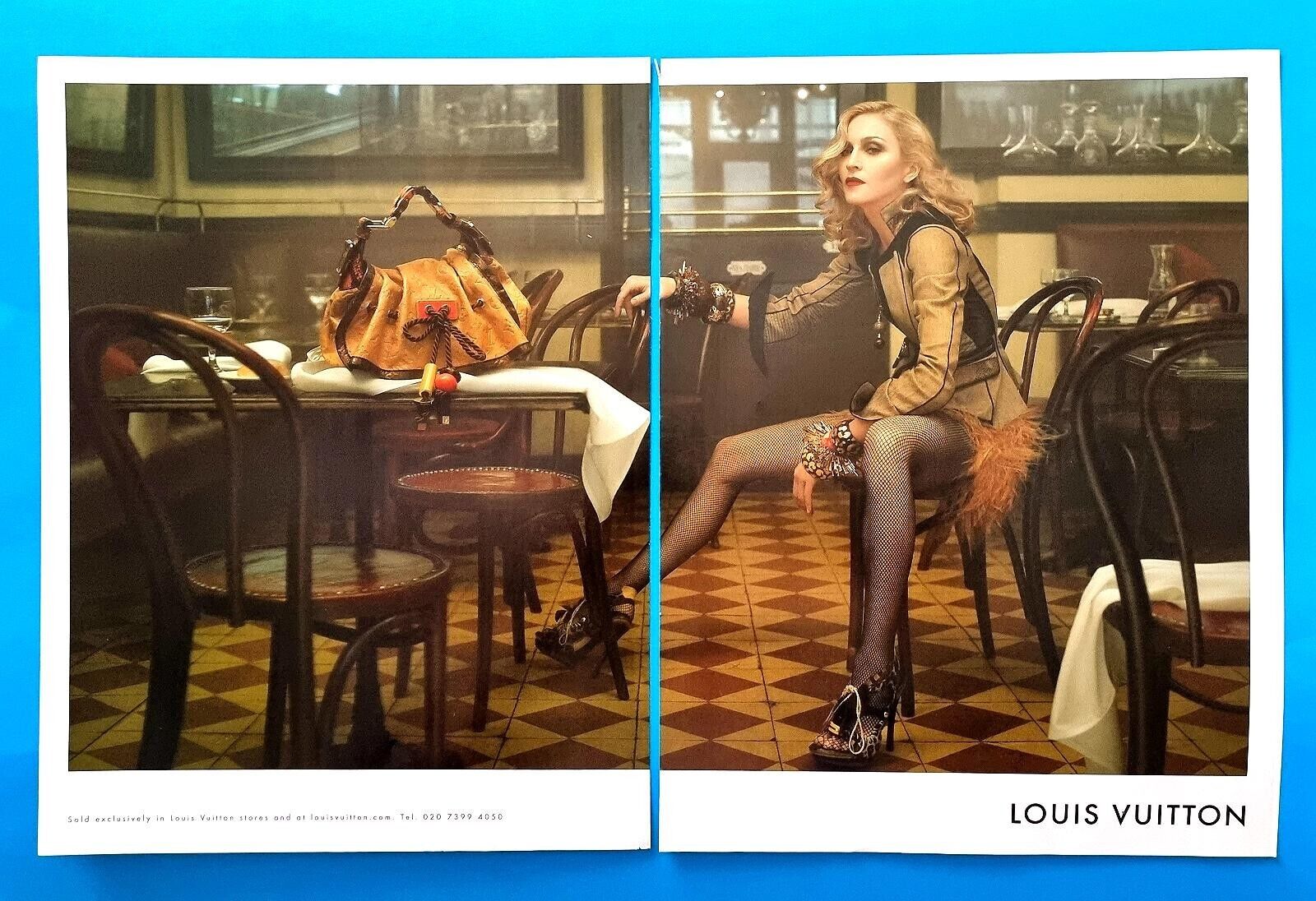 MADONNA in LOUIS VUITTON - 2 Page High Heels Shoes Magazine Print AD - D821