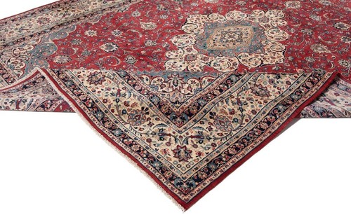Hamedan Shahrbaft Handgeknüpfter Perserteppich 362x273 cm-Orient,Carpet,Rug,Rot - Picture 6 of 12