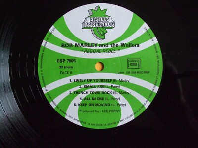 RARE FRENCH LP BOB MARLEY & THE WAILERS REGGAE REBEL 1981 - IN EX