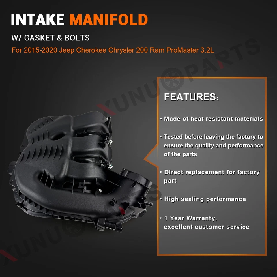 Colector de admisión para Chrysler 200 2015-2017 2014-2021 Ram ProMaster 1500 3,6 L Foto 2 de 4