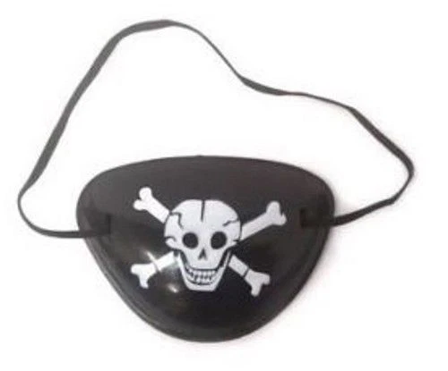 Captain Jack Child Pirate Eye Patch Skull And Crossbone Dress Costume Accssories - Image 2 of 3
