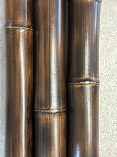 Dark Flame Cured bamboo pole 1” Diameter 1 ft to 8 ft You choose length