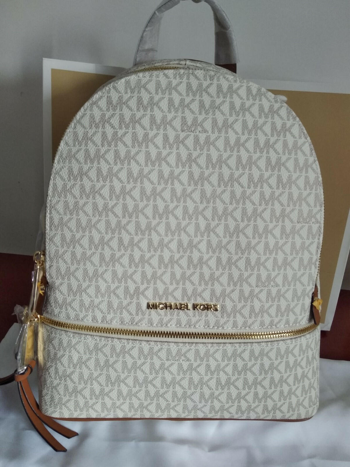 michael kors rhea vanilla backpack