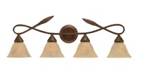 Toltec Lighting 114-brz-508 Leaf Four-light Bath Bar Bronze Finish With Italian on sale Toltec Lighting 114-brz-508 Leaf Four-light Bath Bar Bronze Finish With Italian on sale