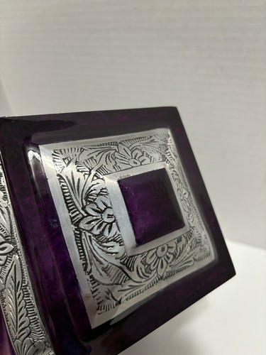 Large Cremation Urn Textured Purple 11" Open Box - Picture 6 of 16