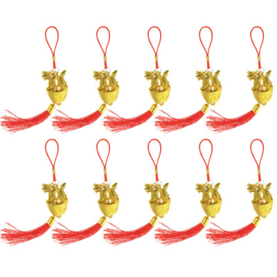 10 Pcs Spring Festival Tree Decoration Blessing Charm Good Luck 