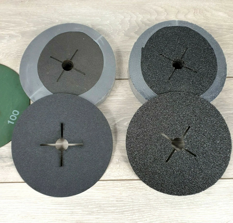 Abracs sanding Disc Fibre Discs 36 60 100 Grit 7" 180mm 7 in Coarse - Medium