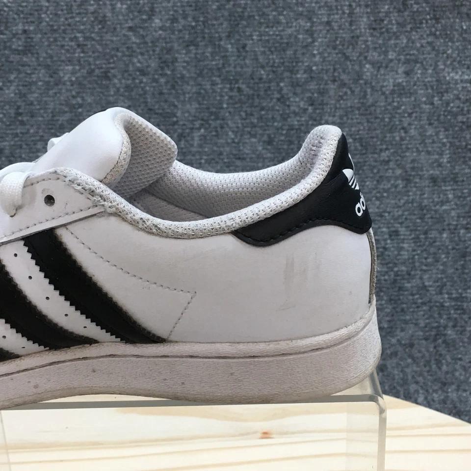 Adidas Zapatos Juveniles 3 Superstar Informales Tenis Cuero Blanco Parte Superior Baja FU7714 Foto 4 de 4